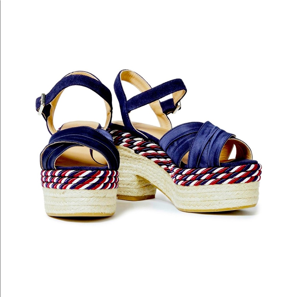 Brand new Red, White and Blue Castaner Wedge from non smoking house. Size 7.5.